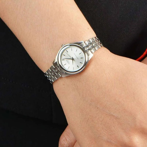 Reloj Casio Dama LTP-1129A-7ARDF Plateado Pulso Acero