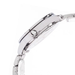 reloj casio dama pulso en acero fondo azul cielo