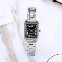 reloj casio   LTP-V007D-1BUDF  Dama Cuadrado Pulso Acero esfera Negra