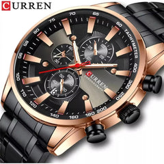 Reloj Curren M-8351-1 Pulso Acero Pavonado Negro Dorado