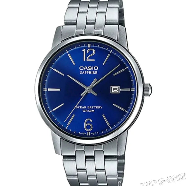 reloj casio Hombre en acero inoxidable cristal en sapphire esfera azul metalizado