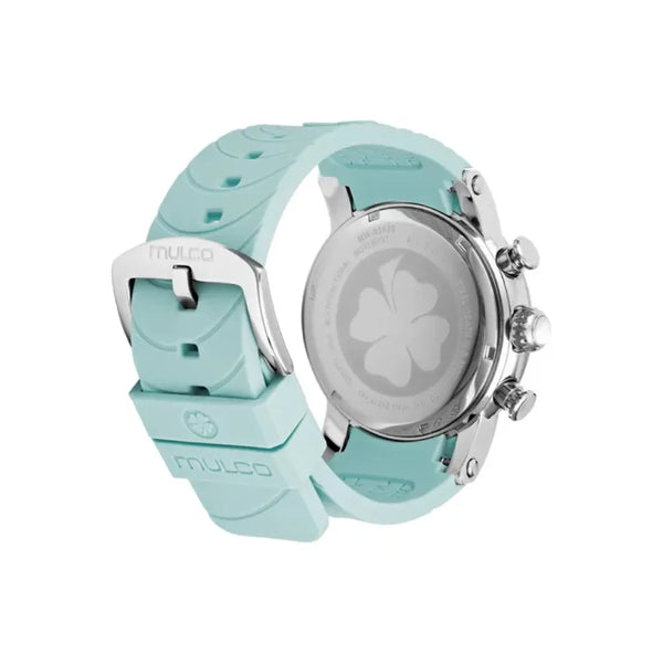 reloj MULCO  dama pulso silicona azul marino caja acero con calendario