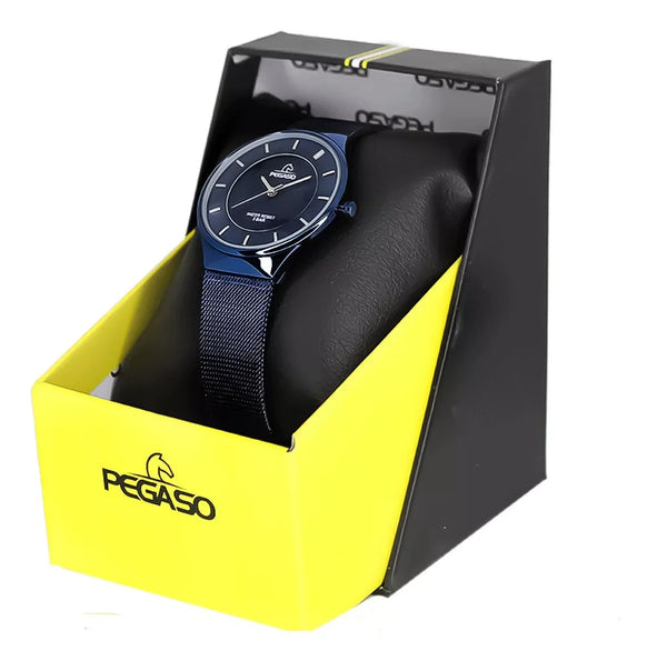 Reloj Dama Clasico Azul Malla Analogo