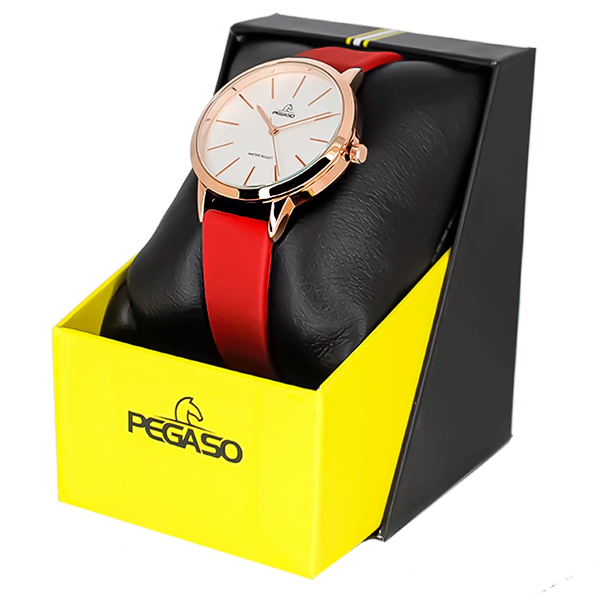 Reloj Pegaso Dama P6567RGE-17222A-2 Pulso Silicona Rojo