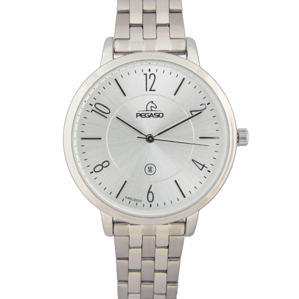 reloj pegaso dama plateado con calendario