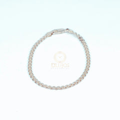 Pulsera de plata Tejido Chino 18.5cm 2mm