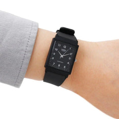 asi luce reloj casio dama MQ-27-1BDF en resina Negro original con garantia