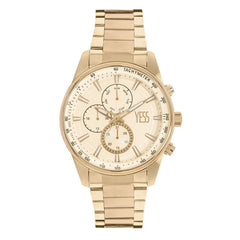 reloj acero yess dorado hombre