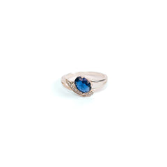 Anillo Plata 925 Amor Eterno Azul
