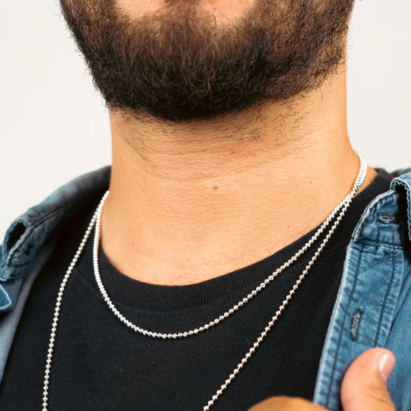 Cadena de plata tejido Militar Diamantada 40cm 8.5gr