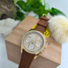 Reloj Yess Dama SMT-240617-02 Silicona Pulso Cafe