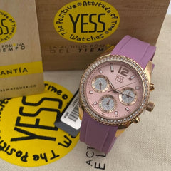 Reloj Yess Dama SMT-240617-04 Silicona Pulso Violeta