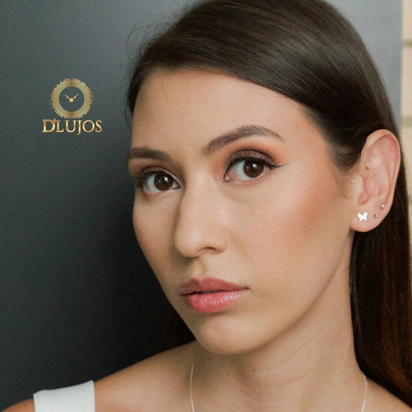 Set Plata 925 Mariposas topos cadena dije