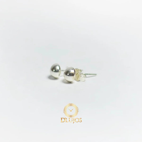Set topos Plata 925 Media Bola Lisos  5mm
