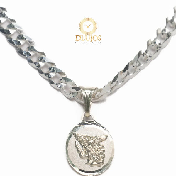 Silver Dije Plata 925 Arcangel Diamantado San Miguel Mediano Diamantado Mediano (1)