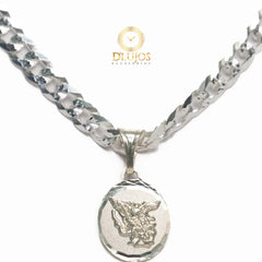 Silver Dije Plata 925 Arcangel Diamantado San Miguel Mediano Diamantado Mediano (1)