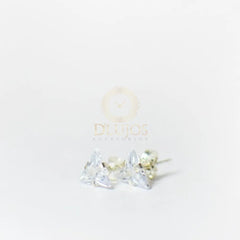 Topos Plata 925 Circon Triangulo 8mm