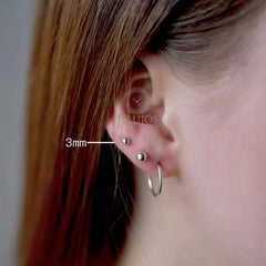 Topos lisos plata 925 bola 3mm