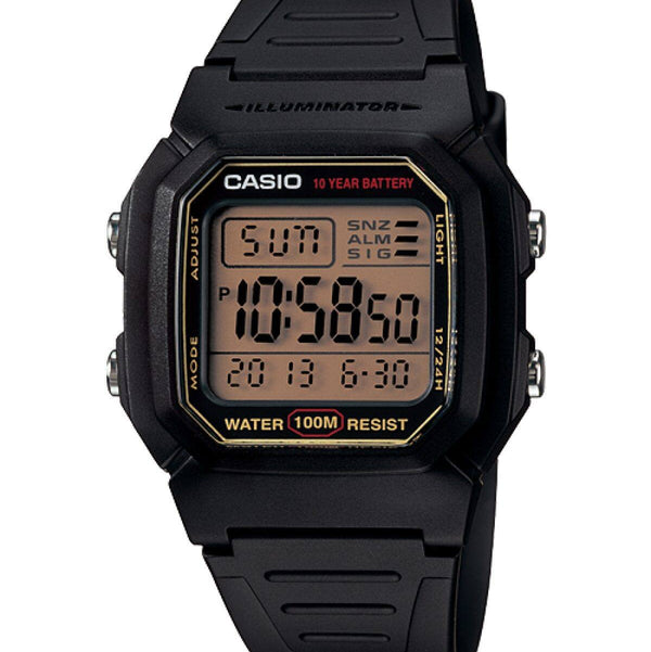 reloj casio digital con luz alarma. formato 24 y 12 h