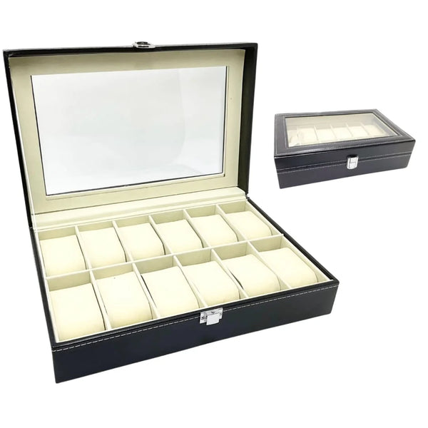 Relojera importada de 12 puestos ideal para conservar en buen estado los relojes