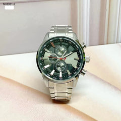 Reloj Curren M-8351-4 Pulso Acero Plateado Fondo Negro