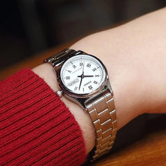 reloj dama Pulso Acero esfera azul cielo