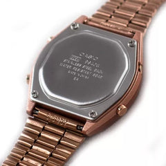 Reloj Casio Retro B640WC-5ADF Acero Dama Vintage Oro Rosa Mujer