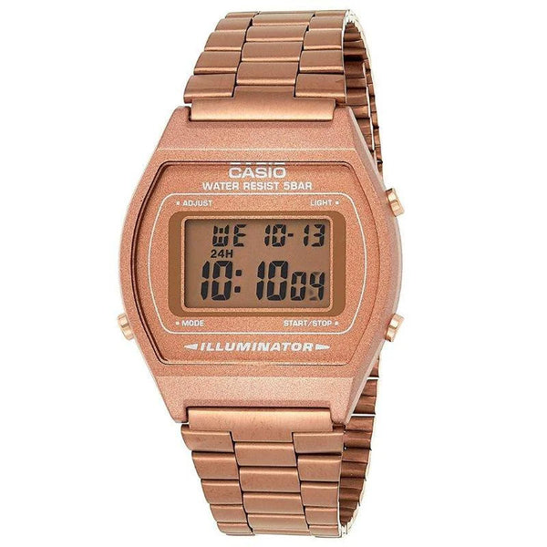 Reloj Casio Retro B640WC-5ADF Acero Dama Vintage Oro Rosa Mujer