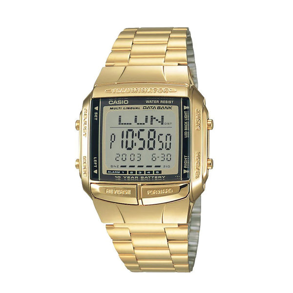 reloj casio vintage dorado digital telememo 