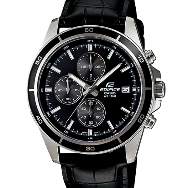 efr-526l-1avudf RELOJ PULSO CUERO NEGRO CAJA ACERO 