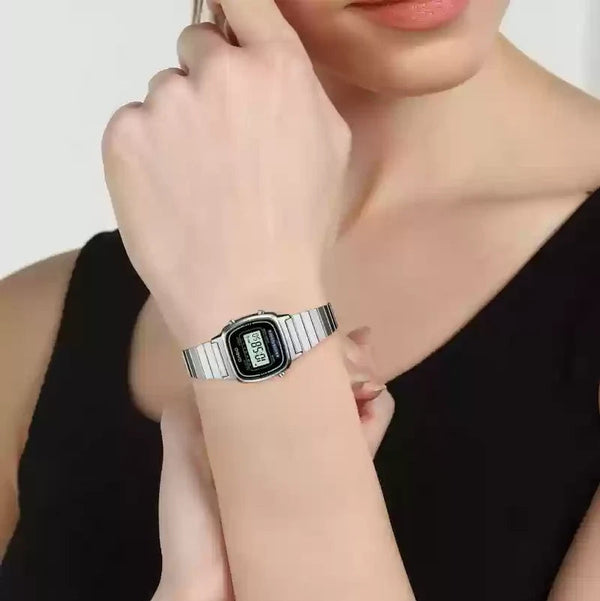 reloj casio digital retro dama pulso en acero