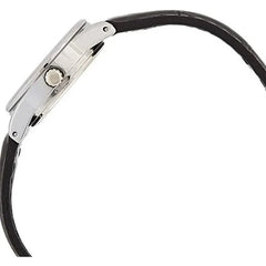 Reloj Casio Dama Pulso Cuero Negro Clasico Caja Plateada