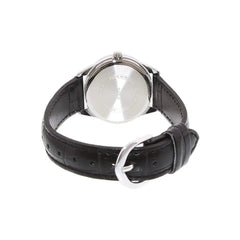 Reloj Casio Dama Pulso Cuero Negro Clasico Caja Plateada