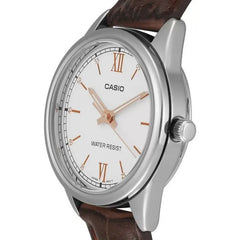 reloj dama clasico en pulso de cuero cafe tipo cocodrilo