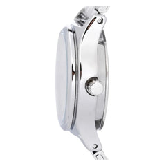 reloj casio dama plateado pulso acero esfera azul cielo 