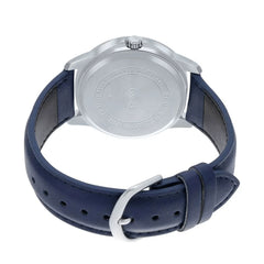 Reloj Casio Caballero mtp-v004l-2budf Pulso cuero Azul Caja Plateado Fondo Azul Hombre