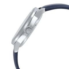 Reloj Casio Caballero mtp-v004l-2budf Pulso cuero Azul Caja Plateado Fondo Azul Hombre