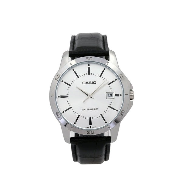 Reloj casio Caballero MTP-V004L-7AUDF Pulso en cuero  esfera plateada 