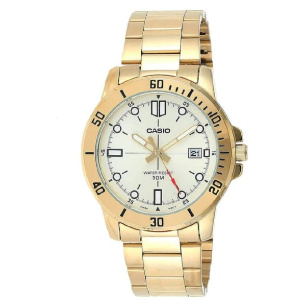 reloj caballero dorado con calendario 