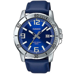 Reloj casio pulso azul en cuero
