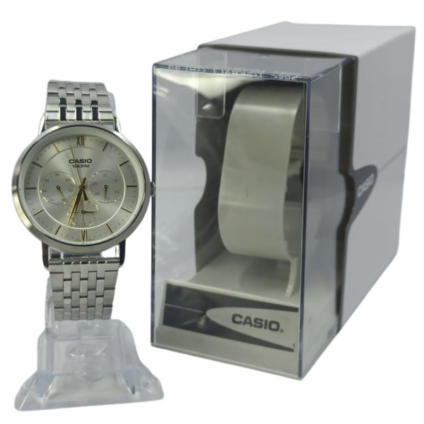 Reloj Casio Hombre MTP-B300D-7AVDF Pulso Acero Plateado