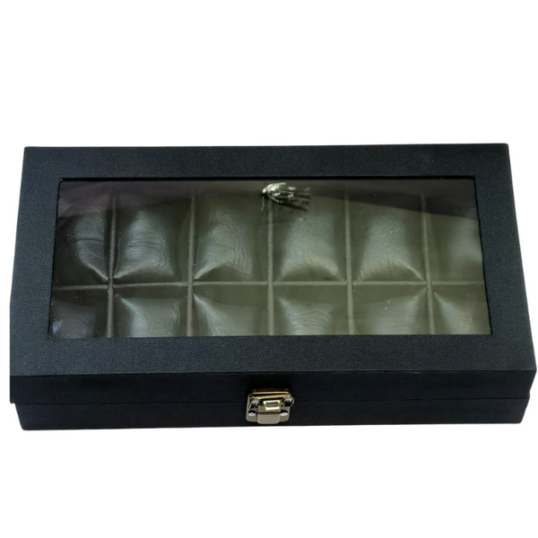 Relojera Negra  Mediana 12 puestos