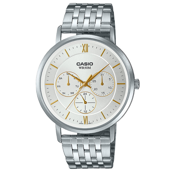Reloj Casio Hombre MTP-B300D-7AVDF Pulso Acero Plateado