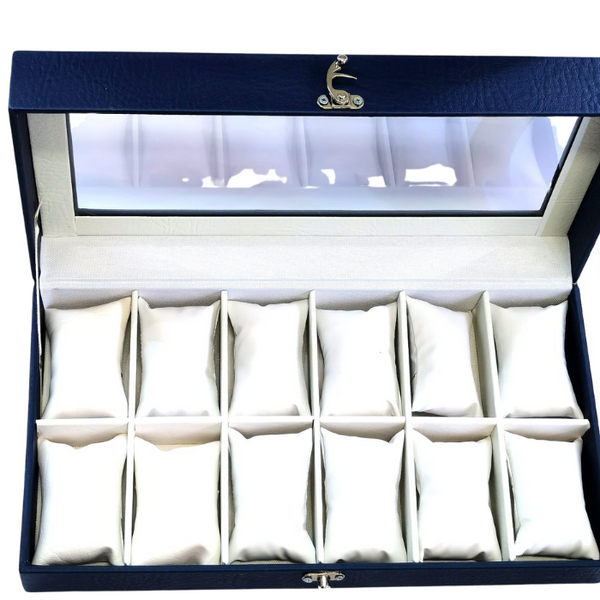 Relojera Azul y Blanca Mediana 12 puestos