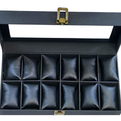 Relojera Negra  Mediana 12 puestos