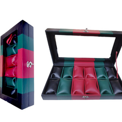 Relojera Negra, Verde y Roja- Mediana 12 puestos