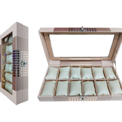 Relojera Organizador Para Reloj Rosada Mediana  12 puestos